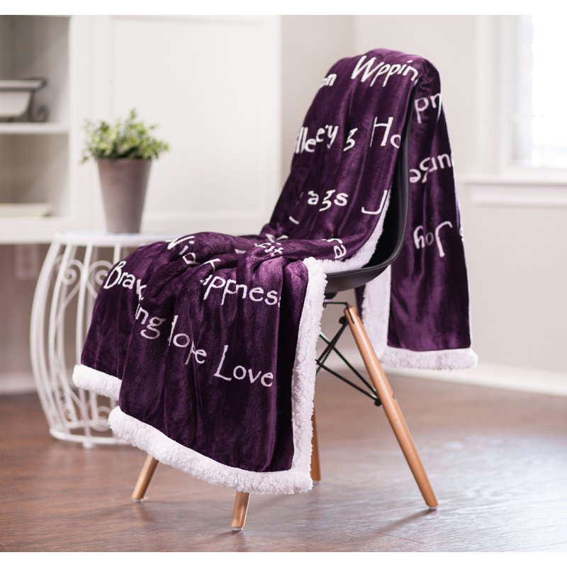 Couverture d’impression polaire cadeau Clavene, Aubergine