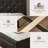 Bed Frame With Hidden Storage Headboard & Drawers, Upholstered Platform Bed With Led Lights, Type-C Charging Station, No Box Spring Needed, Solid Wood Slats-20985138-20985140