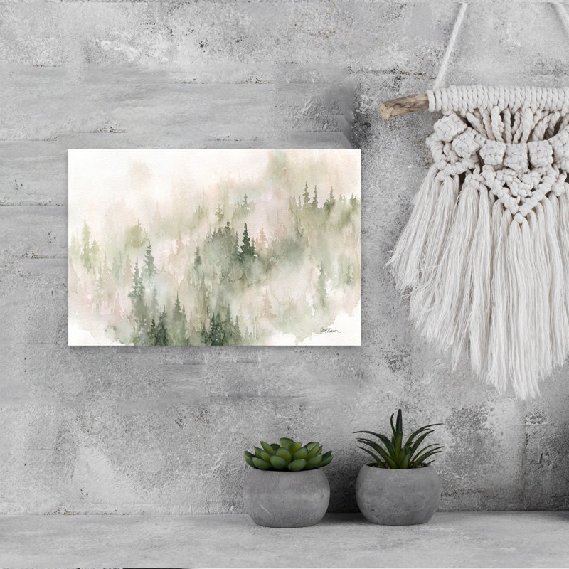 Misty Mountains Sides Abstract Art, H 18 po x l 12 po