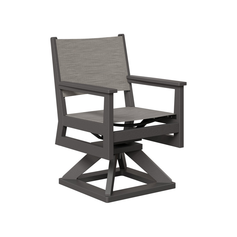Chaise berçante berçante pivotante berlinoise Berlin, Mica perle, Gris fumée régulier