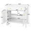 Meuble-lavabo de style médiéval 36 po avec lavabo et capteur de mouvement 36 po-128977320