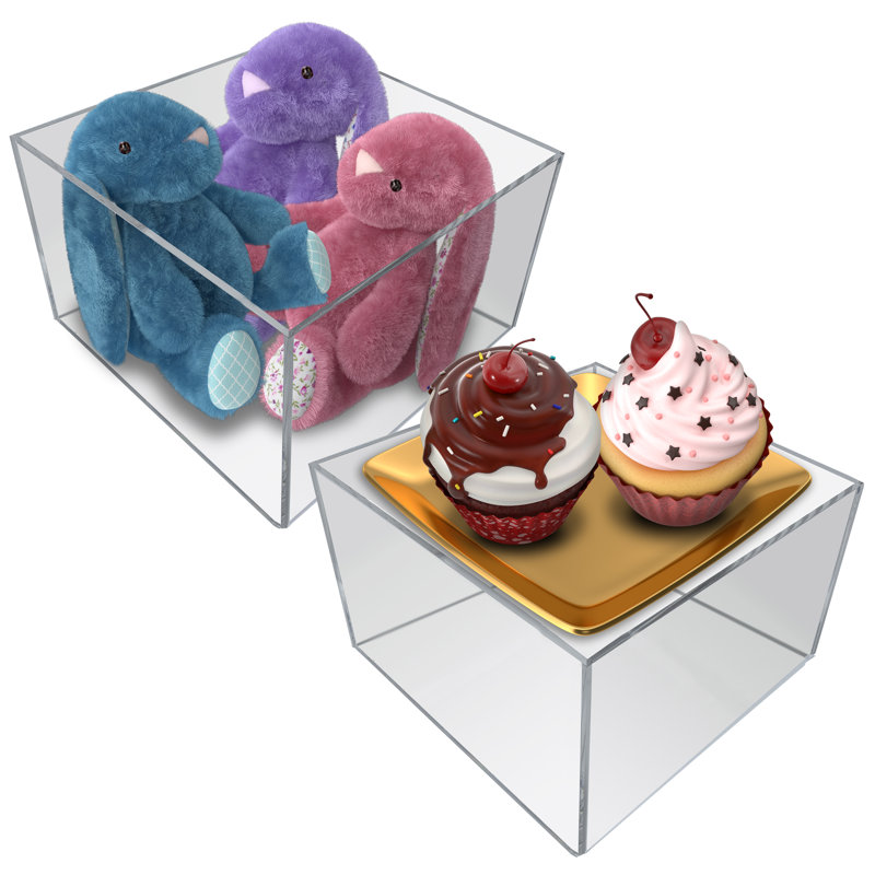 Rebrilliant Plastic Box, 4" H x 7" W x 7" D