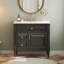Meuble-lavabo 36 po avec lavabo, noir-1649276605