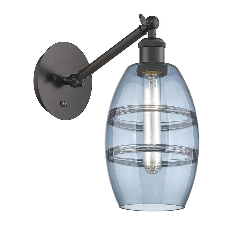 Dundrod Steel Armed Sconce, Princess Blue, Oil Rubbed Bronze