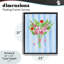 Cadre flottant bleu Bouquet et arc, design par Nina Jacobs-1419474402-1419474397
