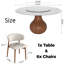  Ensemble de chaises de table de salle à manger 7 pièces Otelia-430730142-430730140