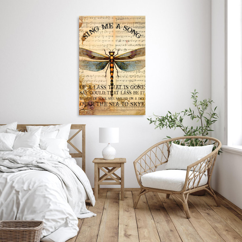 Dragonfly Sing Me A Song sur impression sur toile, H 20 po x l 16 po x P 1,25 po