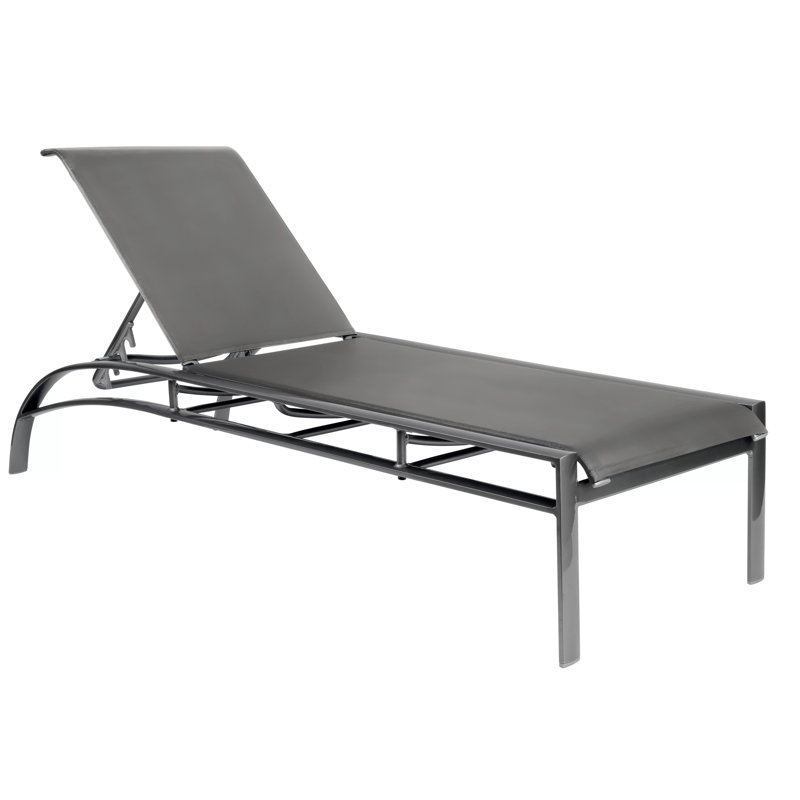 Metropolis Outdoor Chaise Lounge, Pewter