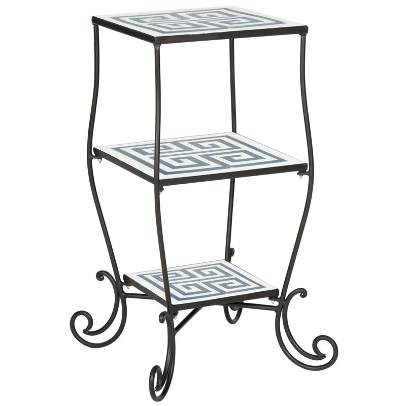 Nakiya Glass Tray Top End Table