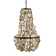 Paradiso Metal and Draped Oyster Shell Chandelier