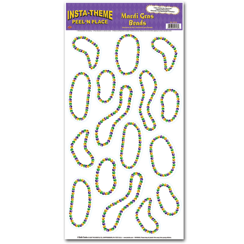 Mardi Gras Beads Peel 'N Place