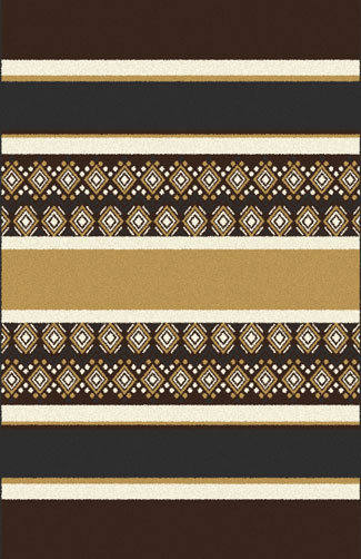 Tapis brun foncé Oren, 5 pi 3 po x 7 pi 2 po