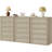 Consiglia Boho Rattan 5-Drawer Dresser-351948417-344661019