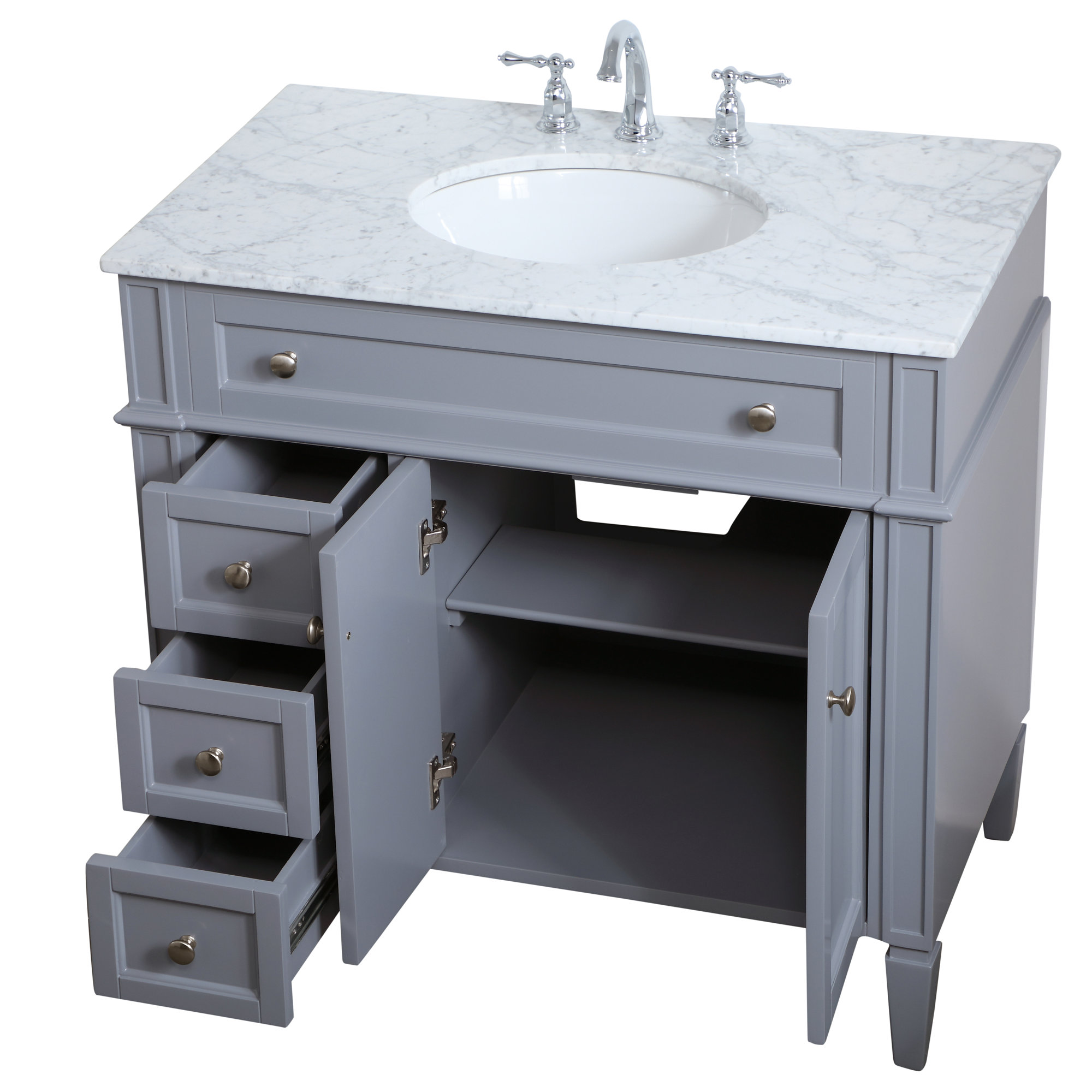 Rivers 36'' Single Bathroom Vanity, Gray