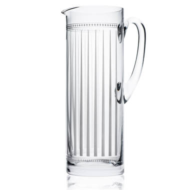 Break Resistant Fresh Splash Clear Plastic Pitcher with Lid and 4 Tumbler  Glasses Drinkware Set - Perfect for Iced Tea, Sangria, Lemonade (84 fl oz.