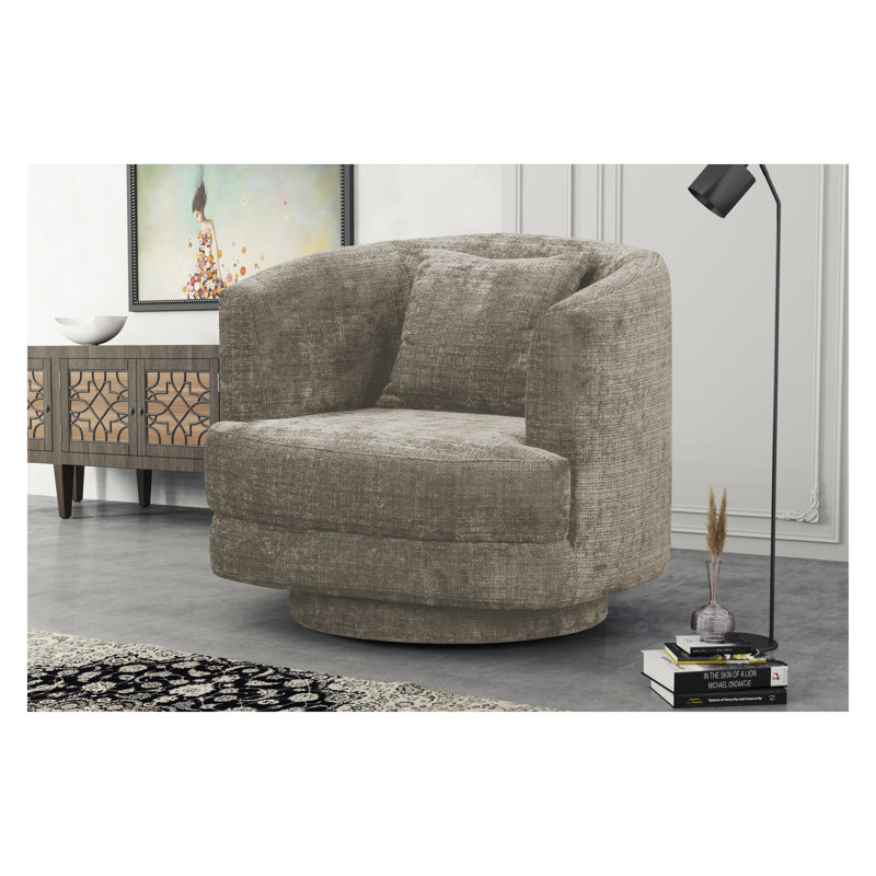 Latricia Upholstered Swivel Barrel Chair