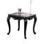 Table de bout carrée traditionnelle avec pieds sculptés courbés, bois massif, finition champagne | Idée de cadeau