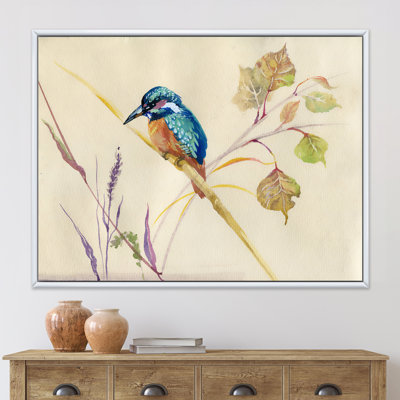 Oiseau martin-pêcheur commun - reproduction sur toile