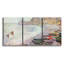 «Beach at Trouville» par Monet - 3 pièces sur toile tendue-844670081