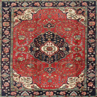 Tapis traditionnel rouge / noir Cheab