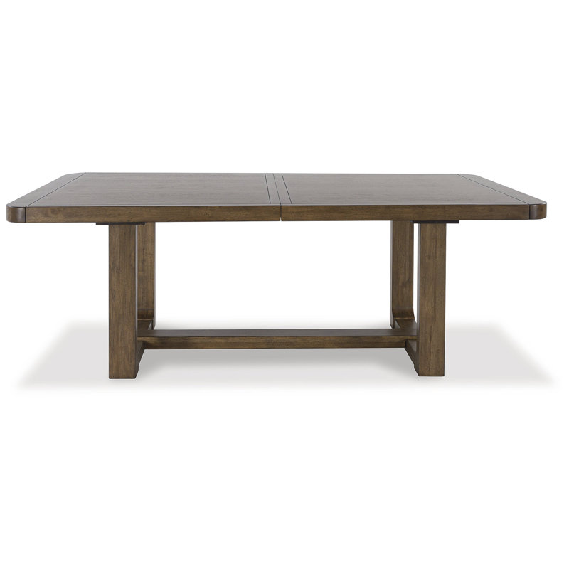 Cabalynn Light Brown Wood Extendable Rectangular Dining Table