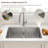 30" Lx18" W Undermount 18 Gauge Stainless Steel Single Bowl Kitchen Sink with Accessories