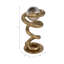 Sculpture moderne en forme de serpent pour la décoration intérieure - objet décoratif avec statue décorative orbe, décoration idéale pour le salon - 7 po, doré et métallique