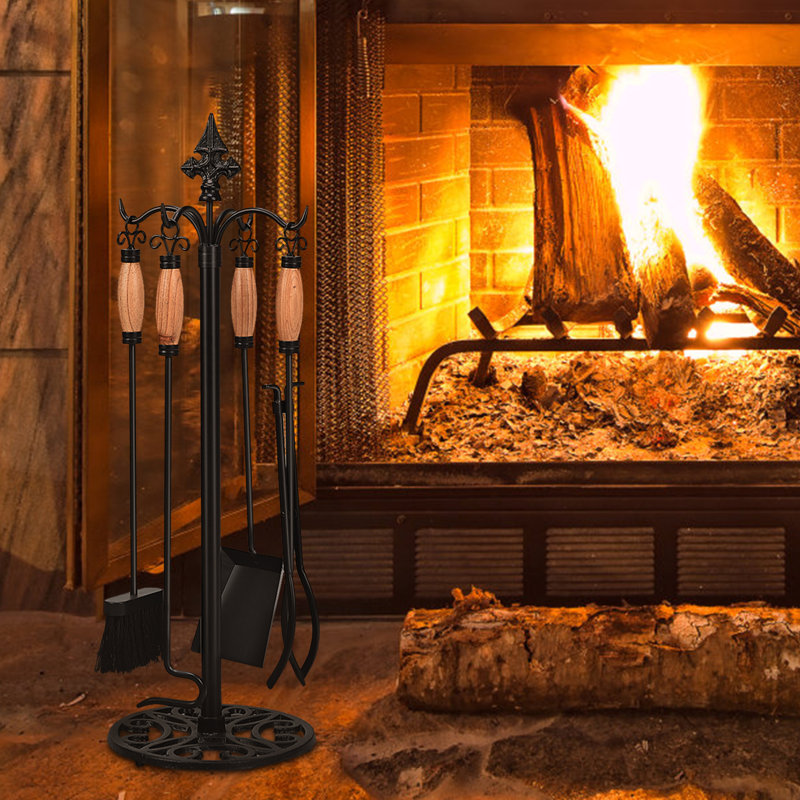 Pryer Iron Fireplace Tool Set