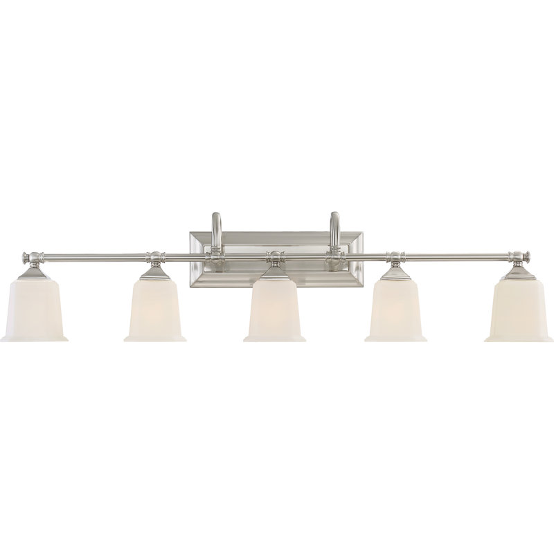 Bima 5 - Light Dimmable Vanity Light, Brushed Nickel, Etched