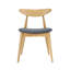 Ensemble de 2 chaises rétro en bois d'hévéa avec dossier ergonomique et coussins moelleux, naturel et gris (même référence: 59297.00LGY)-474200976-474200978
