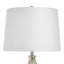 Lampe de table en acier - abat-jour blanc