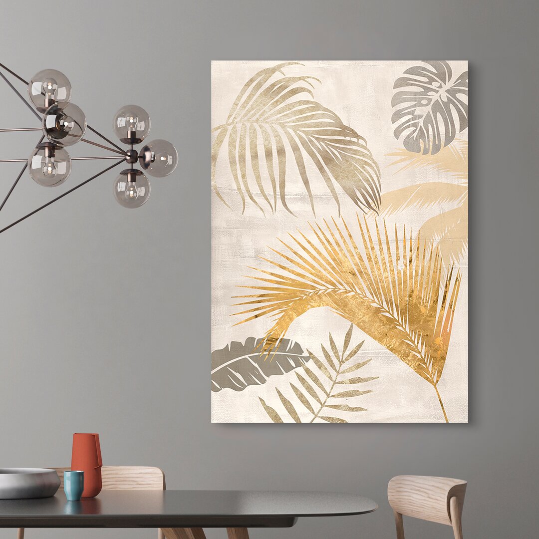 Leinwandbild Palm Leaves Gold II von Eve C. Grant