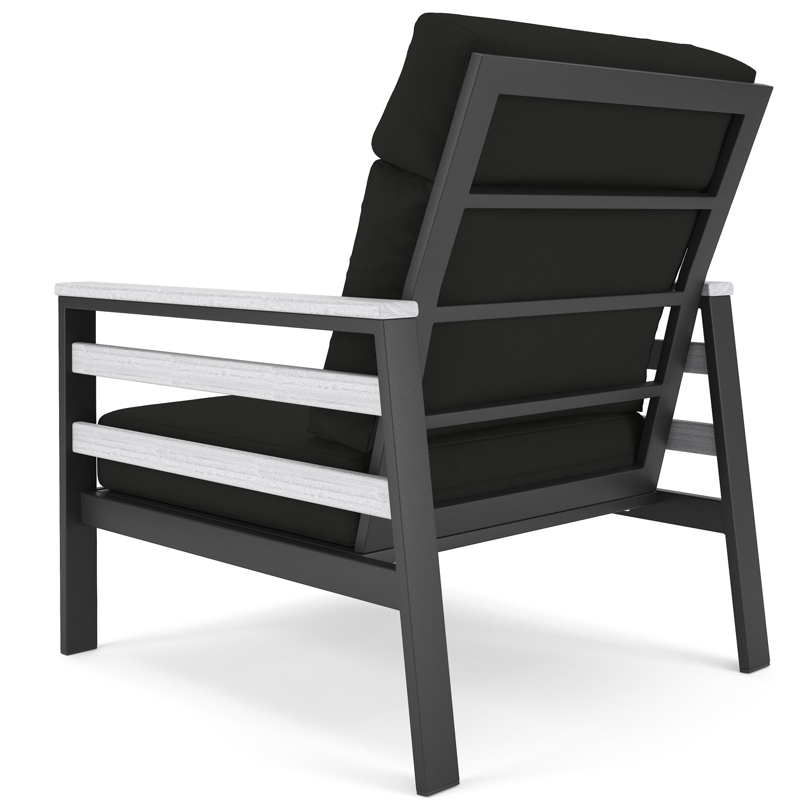 Townsend Sunbrella® Patio Lounge Chair, White, Canvas Black