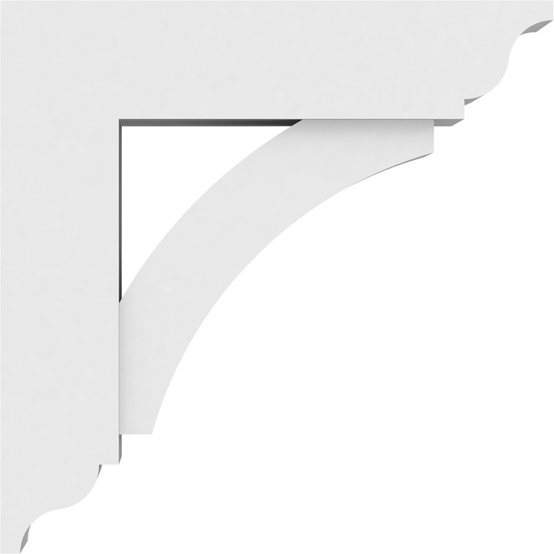Support standard en PVC de qualité architecturale avec extrémités traditionnelles l 3 po x P 14 po x H 14 po Thorton