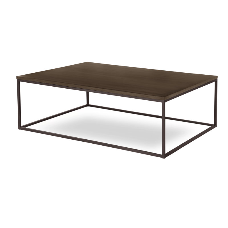 Chaplin Solid Wood Top Coffee Table, Charcoal, Cashew