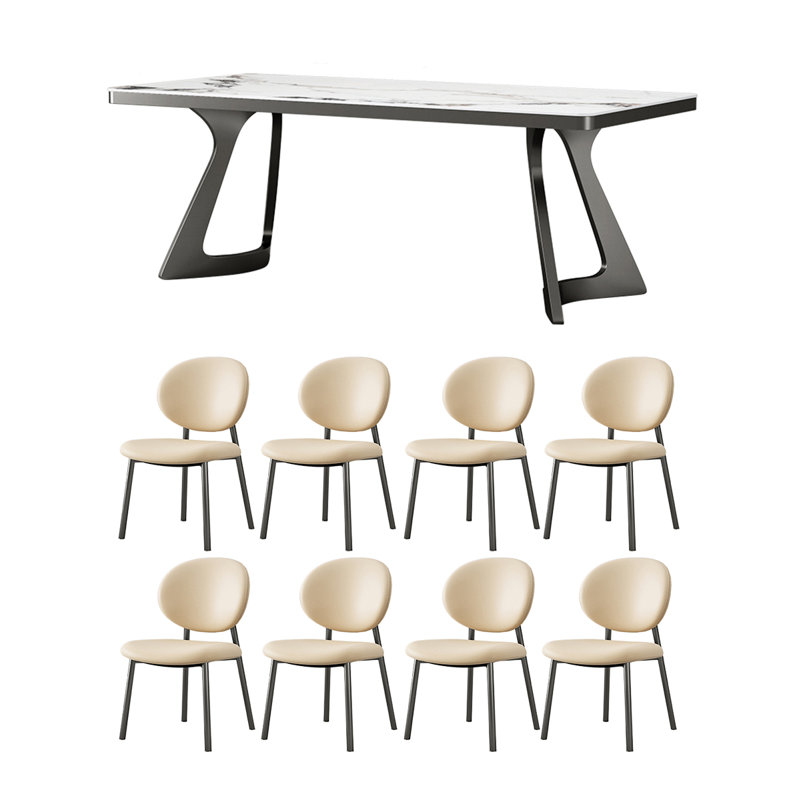 Ensemble de table rectangulaire moderne et simple, H 29,52 po x L 78,74 po x l 35,43 po