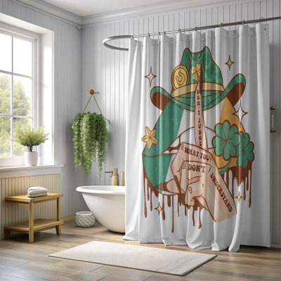 Western St.Patricks Day Lips - 1 Piece Premium Shower Curtain