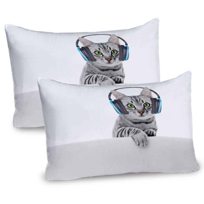 Ensemble de 2 taies décoratives pour chat Ambesonne, L 26 po x H 30 po