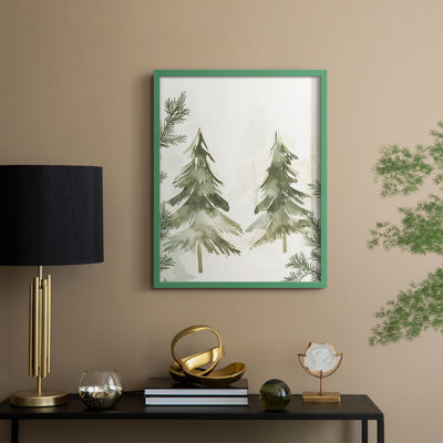 «Christmas Holiday Art», reproduction encadrée - bois massif