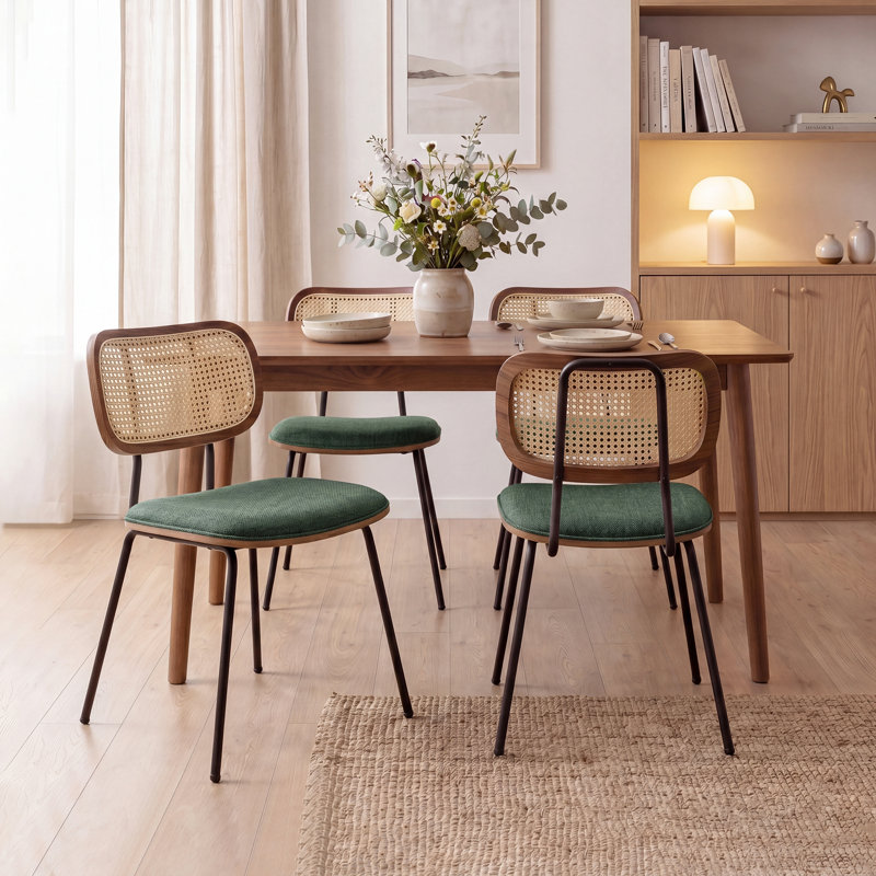 Chaise d'appoint rembourrée Antera, Vert