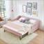 Lit de jour, lit de jour convertible rembourré avec dossier capitonné, canapé-lit polyvalent 3 en 1 avec lit gigogne escamotable et rangement latéral, parfait pour une vie compacte-131208721-131208724