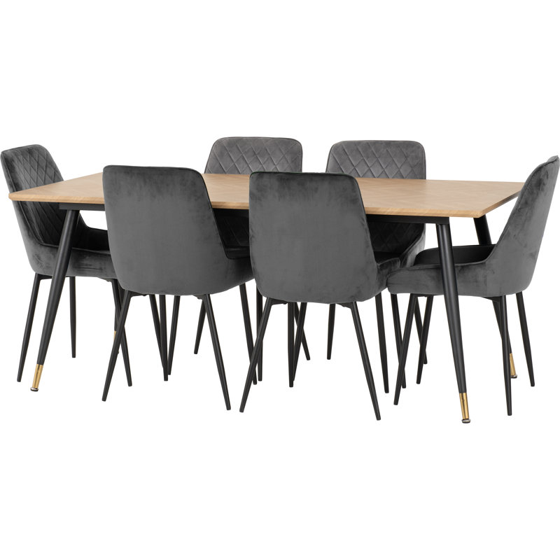 Aathyn 6 - Person Dining Set, Grey