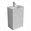 Meuble-lavabo autoportant en marbre blanc de 20 po avec lavabo en céramique 20 po pour salle de bain moderne, KD