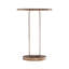 Table d'appoint ronde en bronze antique, plateau ovale ouvert de 39,3 cm (15,46 pouces) avec base profilée.