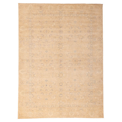Peshawar Oushak Tan Rug 9'3" x 12'2"
