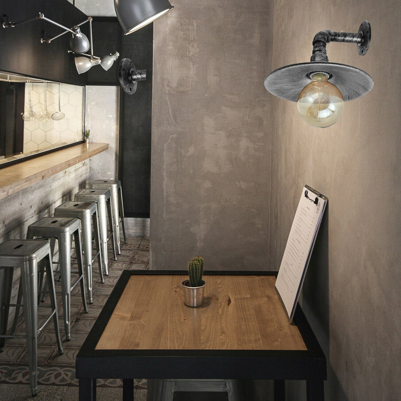 Horence Armed Sconce, Brushed Silver