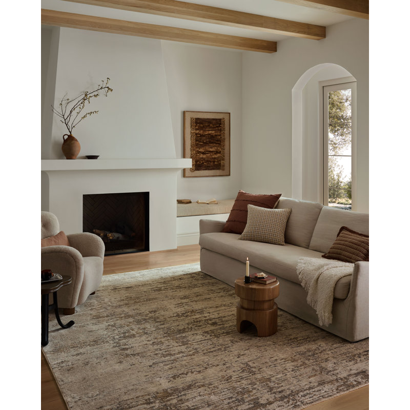 Loloi Nellie Dove / Natural Area Rug, Rectangle 9'6" x 13'
