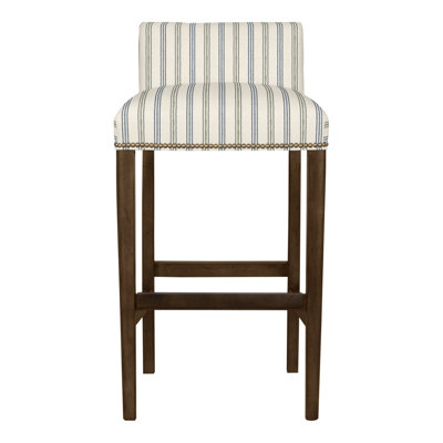 Gin Fizz Upholstered Stool with Solid Wood Frame