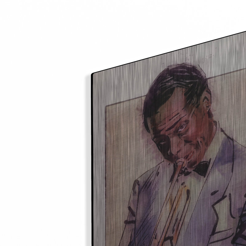 Winston Porter «Jazz Man» par TM Borenstein, art mural en métal, H 24 po x l 16 po