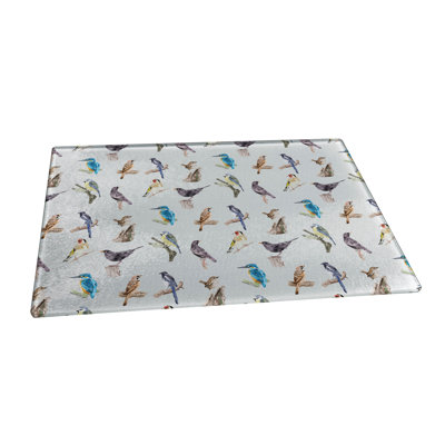 Garden Bird Pattern A4 Textured Chopping B